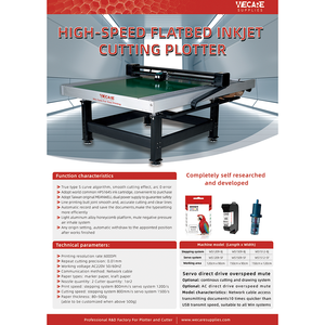 WECARE High-speed <strong>HP</strong> 45A Inkjet Flatbed Cutting <strong>Plotter</strong> for CAD Garment Printing - Product Image 3