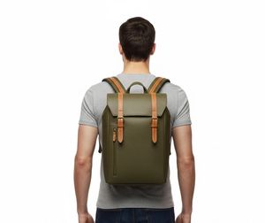 Mochila para Portátil de Cuero PU Vintage con Logotipo Personalizado, Resistente, para Viajes y Uso Diario, para Hombre - Product Image 5