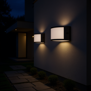 Lampe murale extérieure en aluminium semi-circulaire, design d'éclairage extérieur élégant - Product Image 3