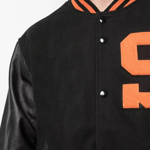 Veste universitaire en toile personnalisée, style baseball, col montant, respirante, à capuche, pour homme, style streetwear - Product Image 3