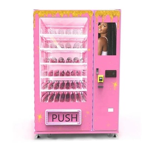 Máquina Expendedora de Belleza de Acrílico Rosa con Gráficos Personalizados y Función de Dispensación por Empuje, Capacidad de 20-150 Piezas - Product Image 1