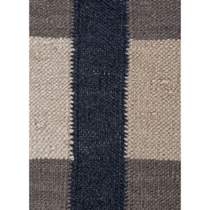 Alhambra Grey Black Flat Weaves Wool <b>Rugs</b> ADWL-13135 Home Use Jute <b>Rug</b> for Hallway Rectangle Striped Abstract for Room <b>Bedside</b> - Product Image 3