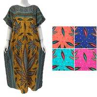 Robe de maison kaftan pour femmes grandes tailles, design simple, nettoyage à sec, coupe ample, matière en rayonne, confort quotidien
