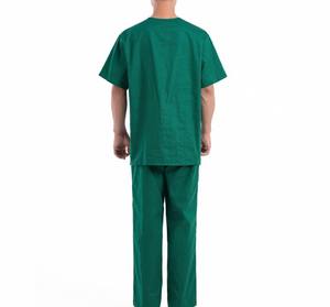 Ensemble de blouses médicales unisexes respirantes, confortables et extensibles en tissu peigné, couleur et logo personnalisés, service OEM - Product Image 2