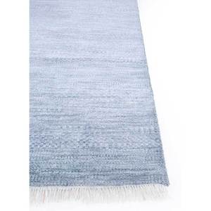 Kairos <b>Wool</b> & Viscose Hand Knotted Rug Grey & Black Solid Color for Home SKWV-26 - Product Image 4
