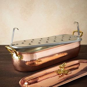 Traditional Indian Style Copper <b>Chafing</b> Dish with Hammered Design Suitable for Elegant Dinner Parties - Product Image 3
