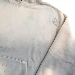 High quality Acid Washed Distressed Hoodie Streetwear Oversize <b>Pullover</b> 400/450gsm Cotton <b>Mens</b> Blank Hoodies & Sweatshirts - Product Image 4