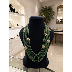 Neelmani Jewls 925 <b>Sterling</b> <b>Silver</b> Gold Plated Freshwater <b>Pearl</b> Claw Setting Luxury Indian Bridal Long Beaded <b>Necklace</b> Rajasthan - Product Image 1