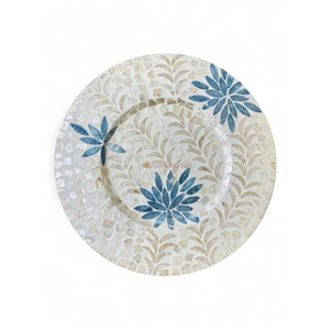 Assiettes de table de luxe pour mariage, fabriquées en nacre et en bambou du Vietnam, pour une décoration élégante des événements gastronomiques - Product Image 1