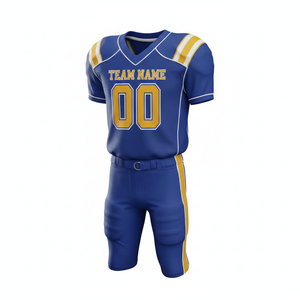 Conjunto de Uniforme de Fútbol Americano Personalizable con Camiseta y Pantalones Cortos con Posición para Logotipo Frontal - Product Image 6