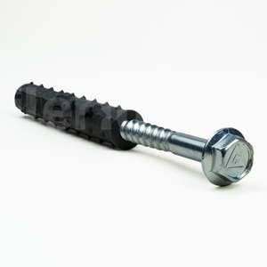Coarse Thread Steel Speed Bump/Delineator Mounting <b>Screw</b> and Dowel Zinc Plated Metric System 10x100mm <b>Screw</b> + 16mm Dowel - Product Image 2
