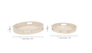 Meilleure nouvelle collection de plateaux à bougies durables en bambou et en rotin pour fruits Design tissé élégant Stockage à domicile Vaisselle alimentaire Boissons - Product Image 4