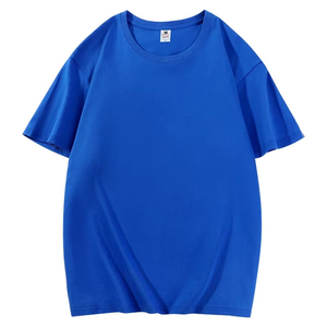 100% pur coton été haut de gamme marque hommes à manches courtes col rond style à la mode haut à manches mi-longues respirant T-shirt - Product Image 2