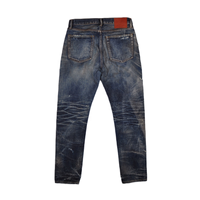 Lotfeel Jeans en denim vintage de haute qualité, marque de créateur, jeans déchirés pour hommes, denim stretch à ourlet brut