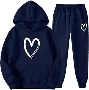 Top Premium qualité décontracté femmes survêtement deux pièces costume à capuche et 2 pièces ensemble pantalons de survêtement vêtements d'hiver femmes survêtements - Product Image 4