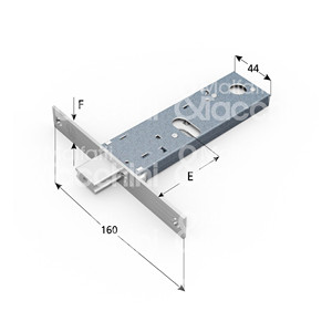 BAND LOCK Pêne dormant réglable avec 2 tours Cylindre ovale avant en acier inoxydable non inclus - Product Image 1