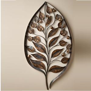 Art mural moderne en métal Design abstrait Durable et résistant à la rouille pour la décoration du salon, de la chambre et du bureau Diwali - Product Image 4