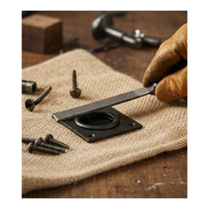 Poignée encastrée en fonte noire pour armoires de cuisine, tiroirs, robuste, écologique, vintage, matériel industriel - Product Image 5