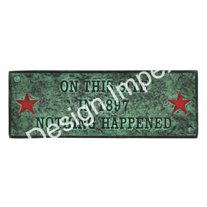 Placa de pared de aluminio fundido aceptable para personalización, accesorios americanos, INSANE ASYLUM [ingrese con precaución], señal general - Product Image 5