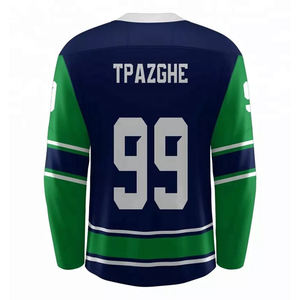 Nuevo diseño Jersey de hockey sobre hielo 100% Poliéster Jersey de hockey sobre hielo Transpirable Ropa deportiva de secado rápido Tarifa al por mayor Precio barato - Product Image 2