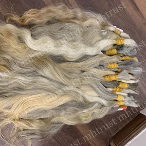 MH TRUST bulk hair natural straight, natural wavy