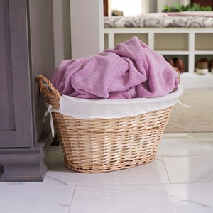 Cesta de lavandería de mimbre con asas, cesta de almacenamiento hecha a mano, venta al por mayor, ecológica, hecha en Vietnam - Product Image 5
