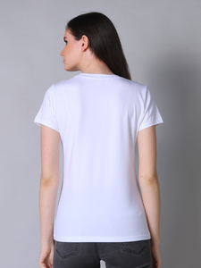 เสื้อยืดผ้าฝ้ายสีทึบพิมพ์ลายสำหรับผู้หญิง2025 - Product Image 6