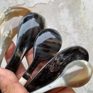 ชุดช้อนเขาควายธรรมชาติและมีดส้อมวัวด้ามสั้นเครื่องครัวและของตกแต่งบ้านแจกของรางวัล - Product Image 5