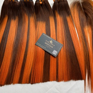 Color superior este verano Piano Color hueso máquina de cabello liso trama doble extensiones de cabello humano vietnamita listas para enviar - Product Image 6