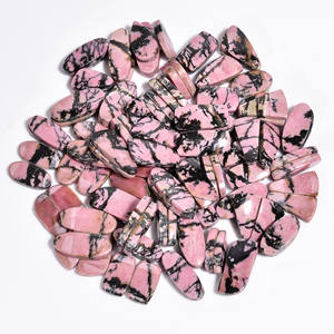 100% naturel Rhodonite paire fournisseur de pierres précieuses en vrac Inde prix de gros haute qualité Cabochon pierres précieuses fabrication de bijoux - Product Image 1