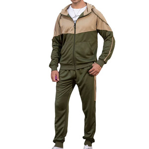 Ensemble de survêtement deux pièces pour homme, en molleton français doux, coton doux, poids lourd, 450 g/m², fermeture éclair intégrale, jambes larges - Product Image 1