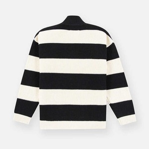 Pull Cardigan Polo à Rayures pour Hommes Mode Décontractée Chaude et Confortable Haut Élégant à Manches Longues - Product Image 2