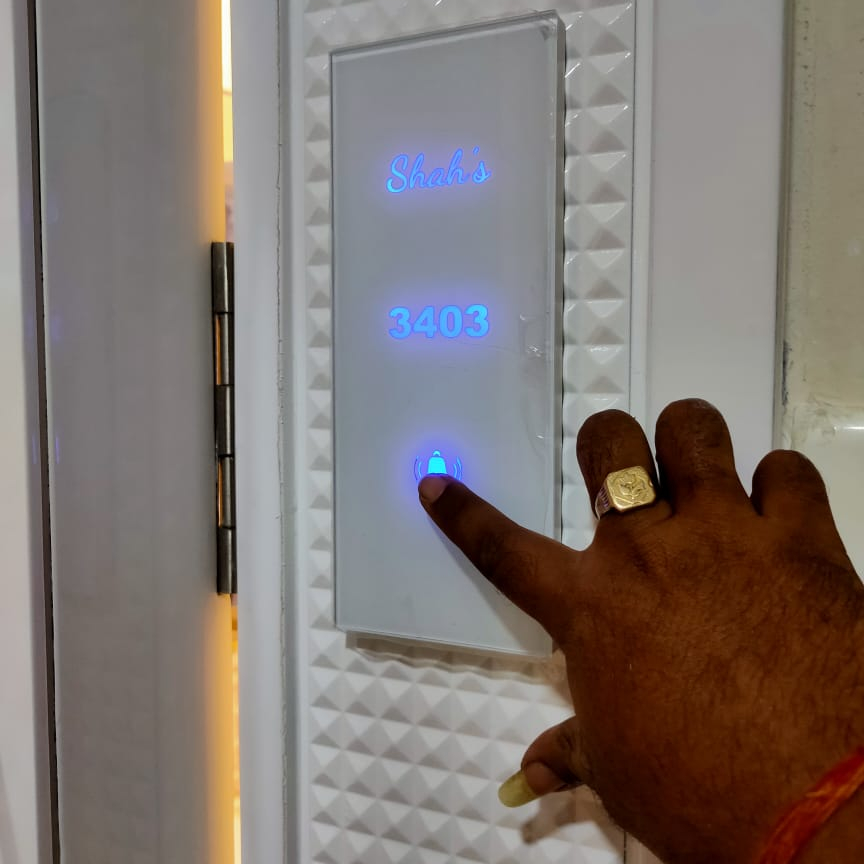 Hotel Room Control Panel with DND, Bell & Room Number Display by Fox Domotics Private Limited