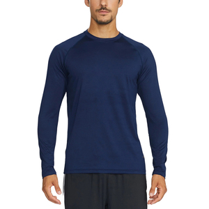 Camiseta Deportiva Personalizada de Manga Larga para Hombre, Camisetas de Poliéster de Alta Calidad, Color Sólido, Ropa Deportiva de Manga Larga, Camiseta Atlética - Product Image 4