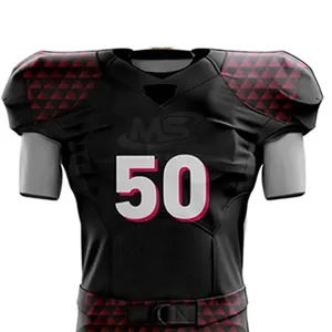 Uniforme de fútbol americano personalizado de la mejor calidad, ropa de equipo barata con mangas cortas y características transpirables - Product Image 3