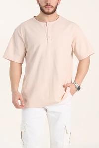 2025 último diseño de camiseta para hombre, Camiseta corta de manga corta de estilo más nuevo para hombre, camiseta de entrenamiento elástica de algodón con logotipo personalizado para hombre - Product Image 5