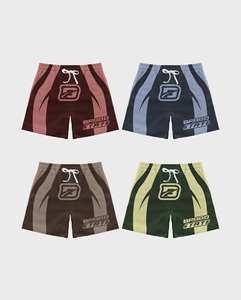 100% poliéster sublimación cordón cintura pantalones cortos de tela de malla para hombres transpirable verano ropa personalizada pantalones cortos para hombres - Product Image 1