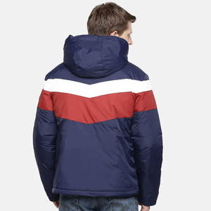 Veste longue bouffante en toile pour hommes, dernier modèle, avec col montant et impression de logo sur le devant, vêtements d'extérieur - Product Image 4