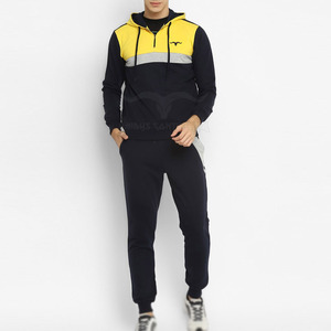 Conjuntos de gimnasio para hombre, novedad en venta al por mayor, conjunto de dos piezas de patrón sólido con pantalones elásticos, chándal de invierno de algodón 100% - Product Image 4
