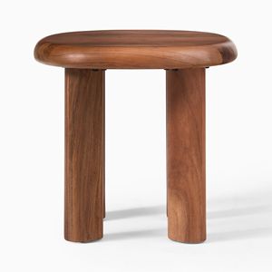 Mesa auxiliar en forma de madera maciza de estilo moderno nórdico para sala de estar, entrada, dormitorio, café, té, muebles para servir, sofás, mesa de esquina - Product Image 2