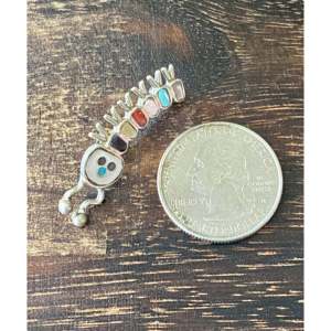Broche Howard Shelendewa Caterpillar en argent sterling incrusté de pierres multiples P - Product Image 2