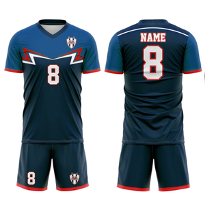 Maillots de football personnalisés en polyester léger, respirant, extensible dans quatre directions, à séchage rapide, pour hommes et femmes, ensembles d'uniformes de sport - Product Image 2