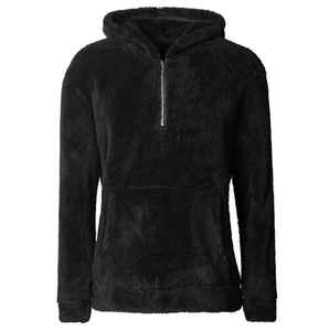 Sudadera con capucha de cuarto de cremallera para hombre, sudaderas con capucha personalizadas con cuarto de cremallera lavadas y de peso pesado para hombre - Product Image 1