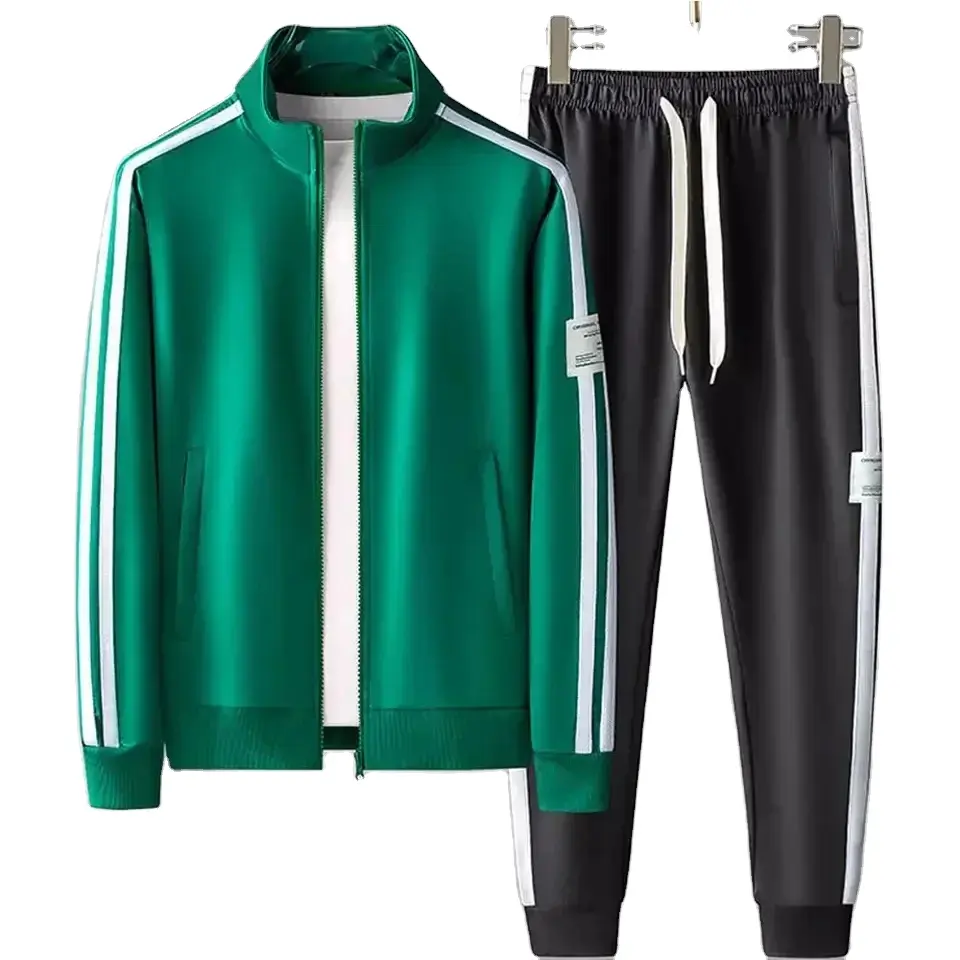 Bán Buôn Của Phụ Nữ Hải Quân Màu Xanh & Trắng Tracksuit Set Zip up Áo Khoác & Chạy Bộ Nhanh Chóng Làm Khô Thoáng Khí Tùy Chỉnh Tracksuit