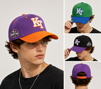 Casquette de baseball bicolore personnalisée, broderie de logo de haute qualité, réglable, unisexe, casquette de golf, casquette de sport décontractée pour adultes