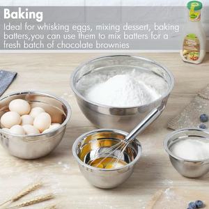 Versatile 28cm Stainless Steel <b>Mixing</b> <b>Bowl</b> <b>with</b> <b>Lid</b>: Perfect for Cooking, Food Storage, and Meal Preparation - Product Image 2
