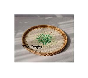 จานหวายและไม้ถูพื้นสำหรับเสิร์ฟของหวานจานเสิร์ฟอาหารคุณภาพดีกว่าสำหรับอุปกรณ์โรงแรม - Product Image 1