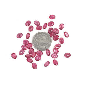 Rubis naturels de Bangkok, ovales calibrés 3x5mm 4x6mm, qualité supérieure, pierre précieuse en cristal, taille brillante, personnalisable, traité thermiquement, rose-rouge - Product Image 1