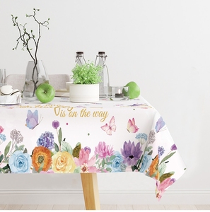 Chúc mừng sinh nhật bảng bao gồm khăn trải bàn dùng một lần bàn ăn trang trí sinh nhật Khăn trải bàn hoa bướm - Product Image 5