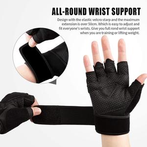 Protection Palm Cross Training Fitness <b>Weight</b> <b>Lifting</b> <b>Grip</b> Gym Gloves for Workout Wholesale Custom Logo Men Gloves - Product Image 6